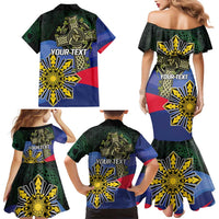 Personalized Irish Grown With Filipino Roots Family Matching Mermaid Dress and Hawaiian Shirt