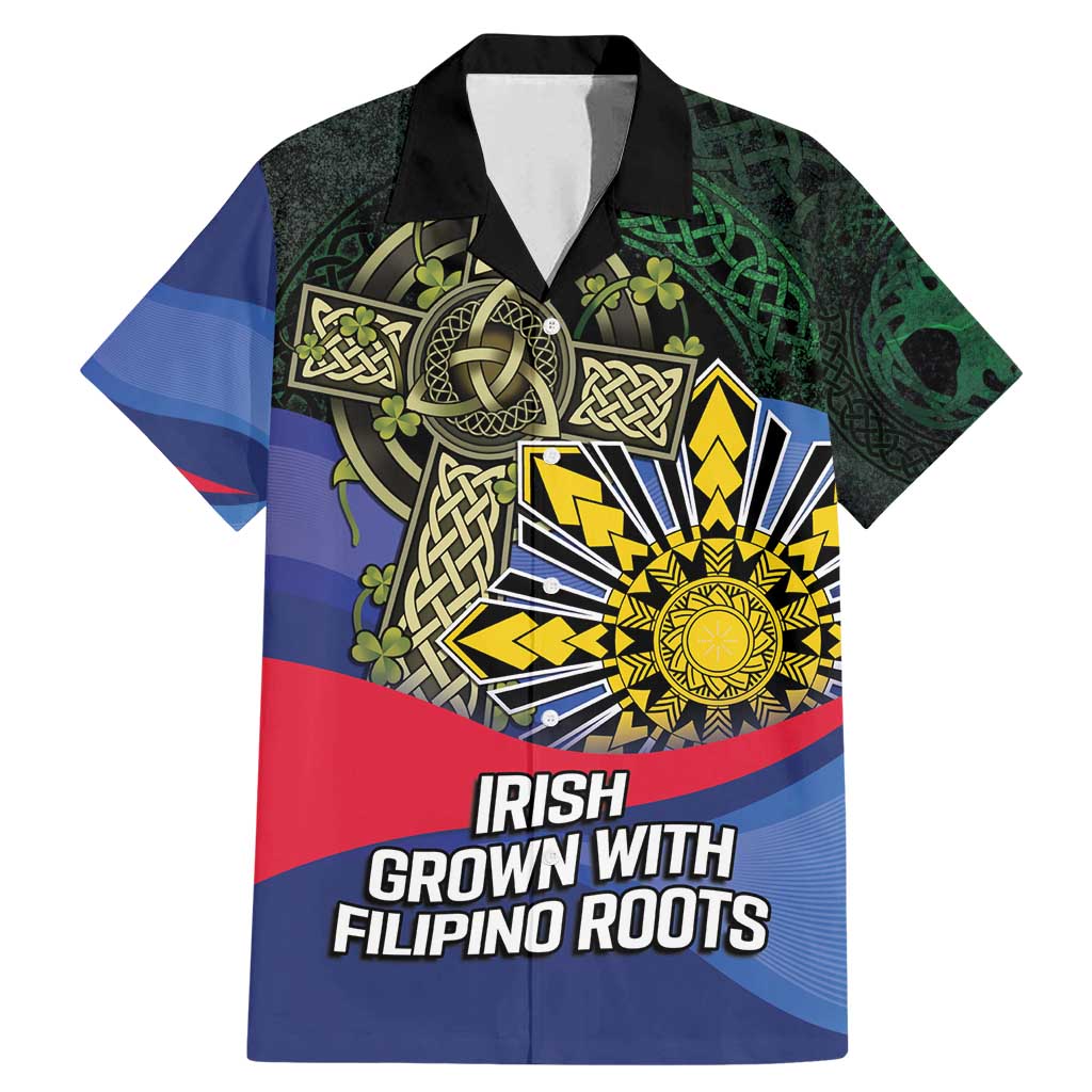 Personalized Irish Grown With Filipino Roots Family Matching Mermaid Dress and Hawaiian Shirt