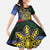 Personalized Irish Grown With Filipino Roots Family Matching Off The Shoulder Long Sleeve Dress and Hawaiian Shirt