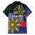 Personalized Irish Grown With Filipino Roots Family Matching Off The Shoulder Long Sleeve Dress and Hawaiian Shirt
