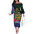 Personalized Irish Grown With Filipino Roots Family Matching Off The Shoulder Long Sleeve Dress and Hawaiian Shirt