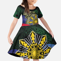 Personalized Irish Grown With Filipino Roots Family Matching Off Shoulder Maxi Dress and Hawaiian Shirt