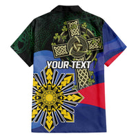 Personalized Irish Grown With Filipino Roots Family Matching Off Shoulder Maxi Dress and Hawaiian Shirt