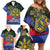 Personalized Irish Grown With Filipino Roots Family Matching Off Shoulder Short Dress and Hawaiian Shirt