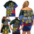 Personalized Irish Grown With Filipino Roots Family Matching Off Shoulder Short Dress and Hawaiian Shirt