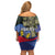 Personalized Irish Grown With Filipino Roots Family Matching Off Shoulder Short Dress and Hawaiian Shirt