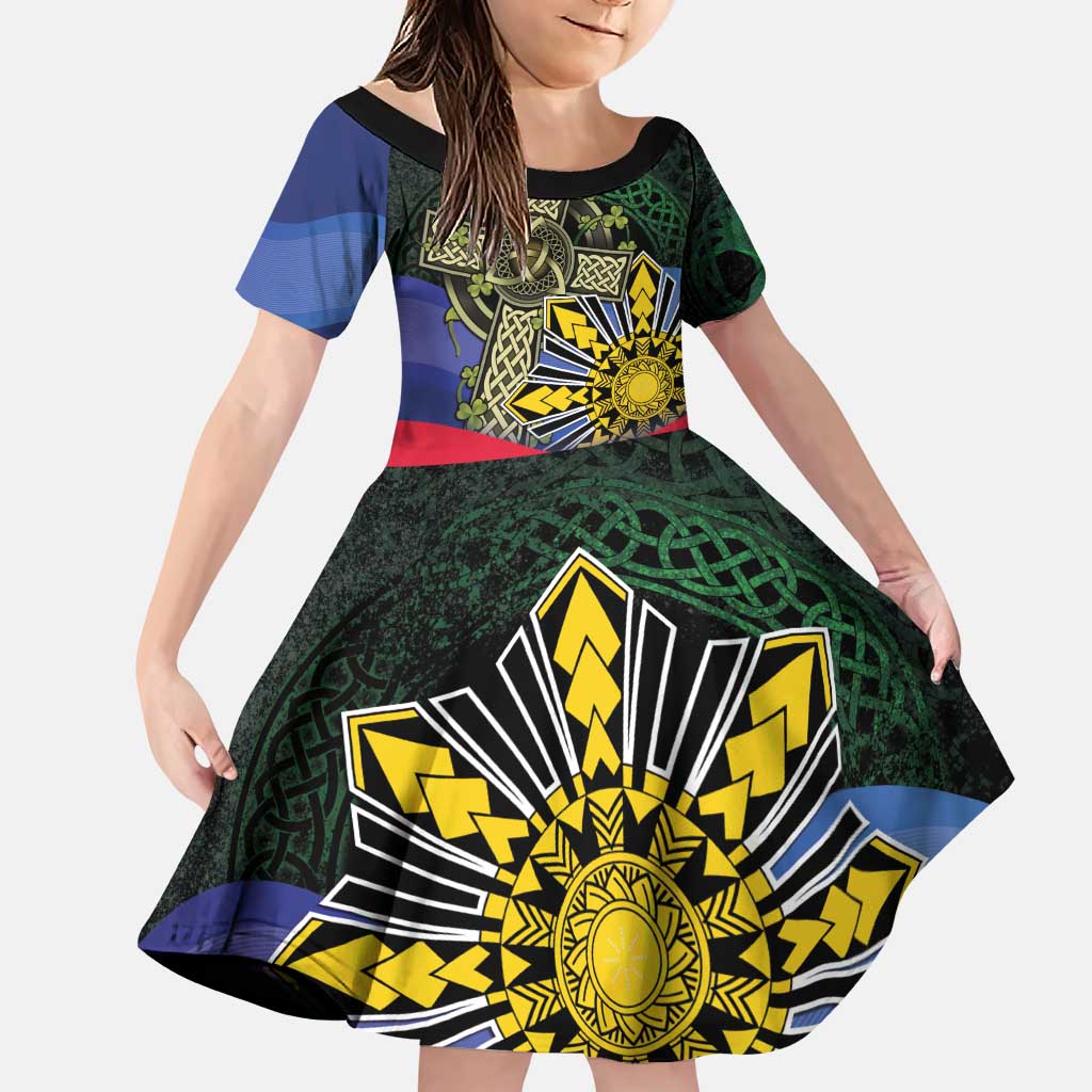 Personalized Irish Grown With Filipino Roots Family Matching Puletasi and Hawaiian Shirt