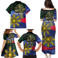 Personalized Irish Grown With Filipino Roots Family Matching Puletasi and Hawaiian Shirt