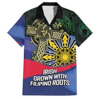 Personalized Irish Grown With Filipino Roots Family Matching Summer Maxi Dress and Hawaiian Shirt