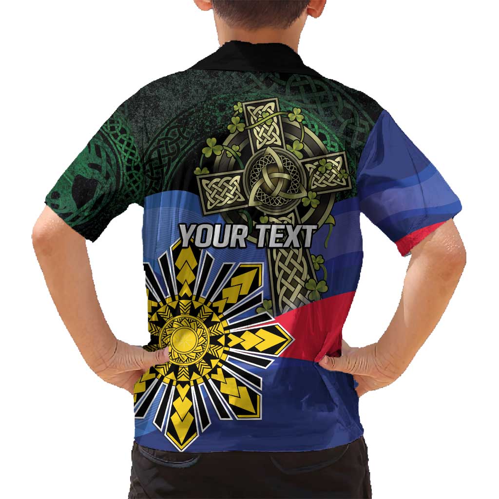 Personalized Irish Grown With Filipino Roots Family Matching Tank Maxi Dress and Hawaiian Shirt