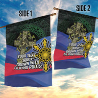 Personalized Irish Grown With Filipino Roots Garden Flag