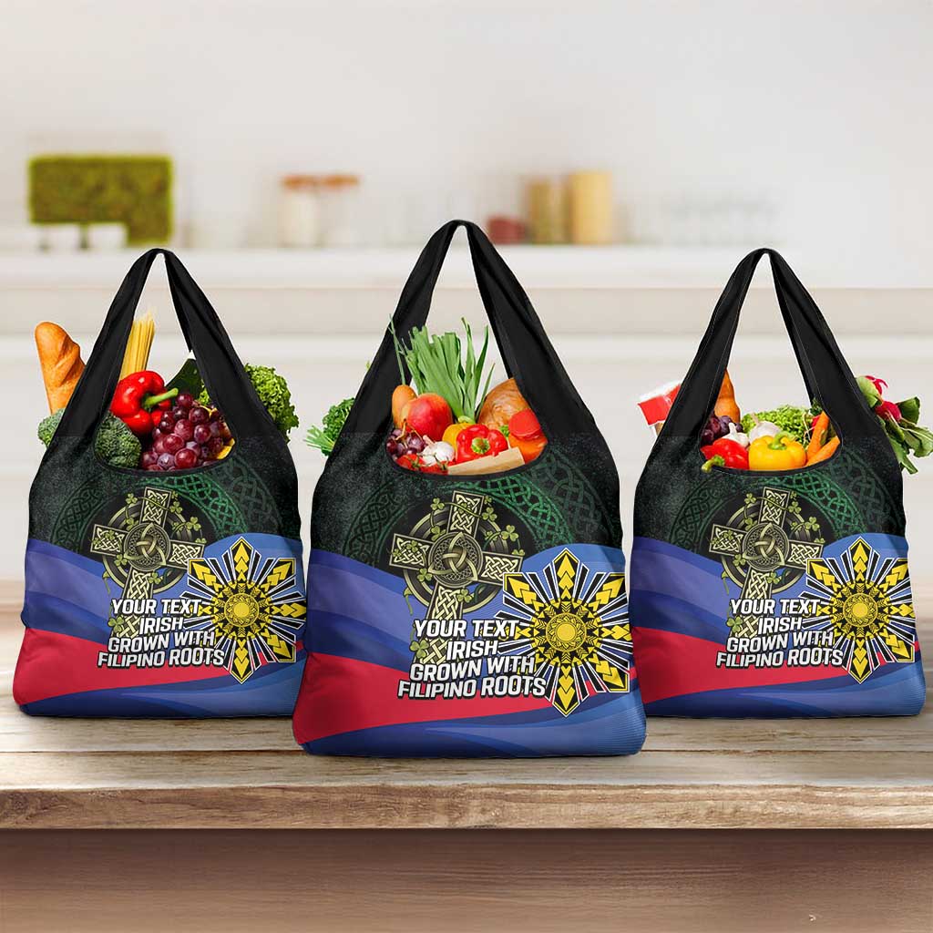 Personalized Irish Grown With Filipino Roots Grocery Bag