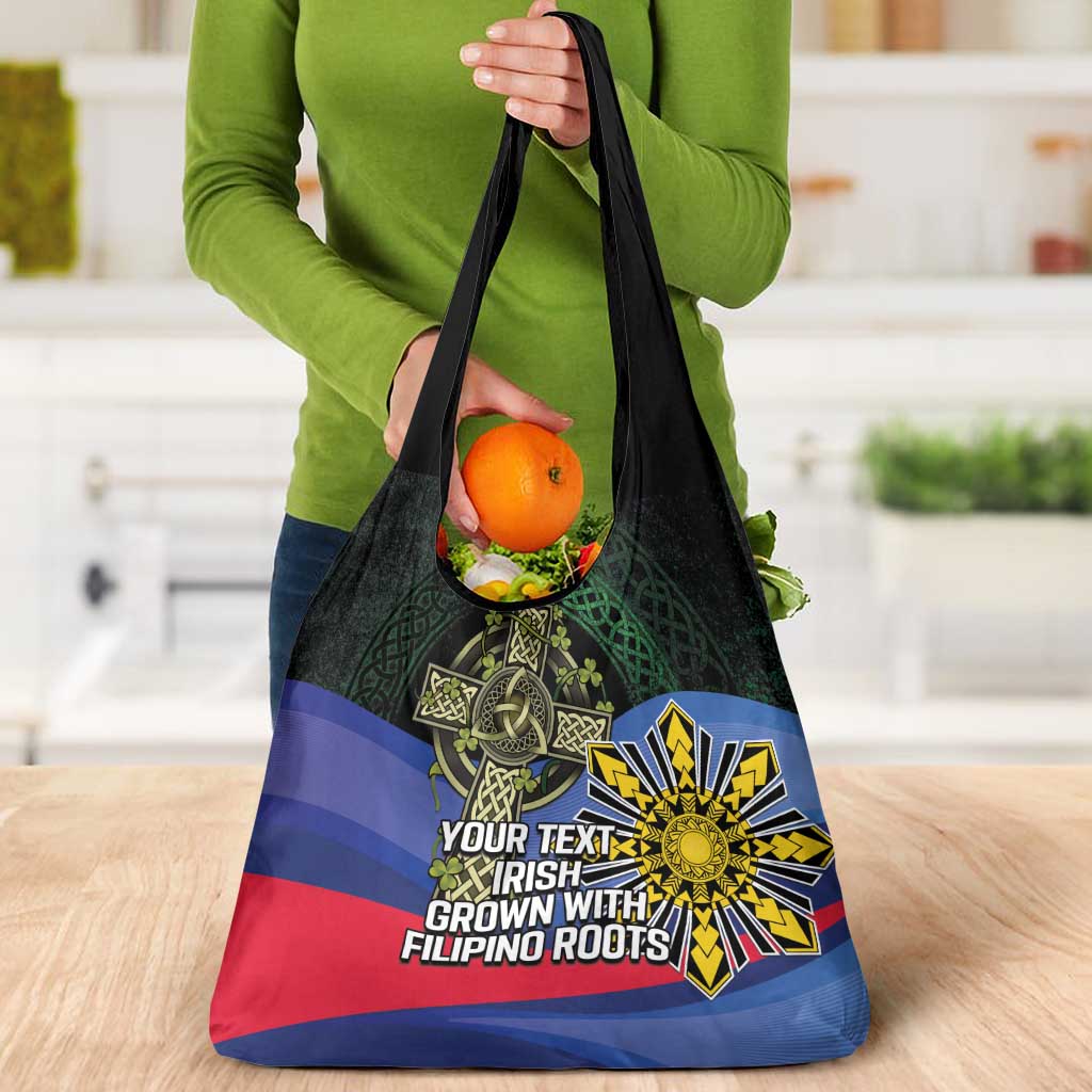 Personalized Irish Grown With Filipino Roots Grocery Bag