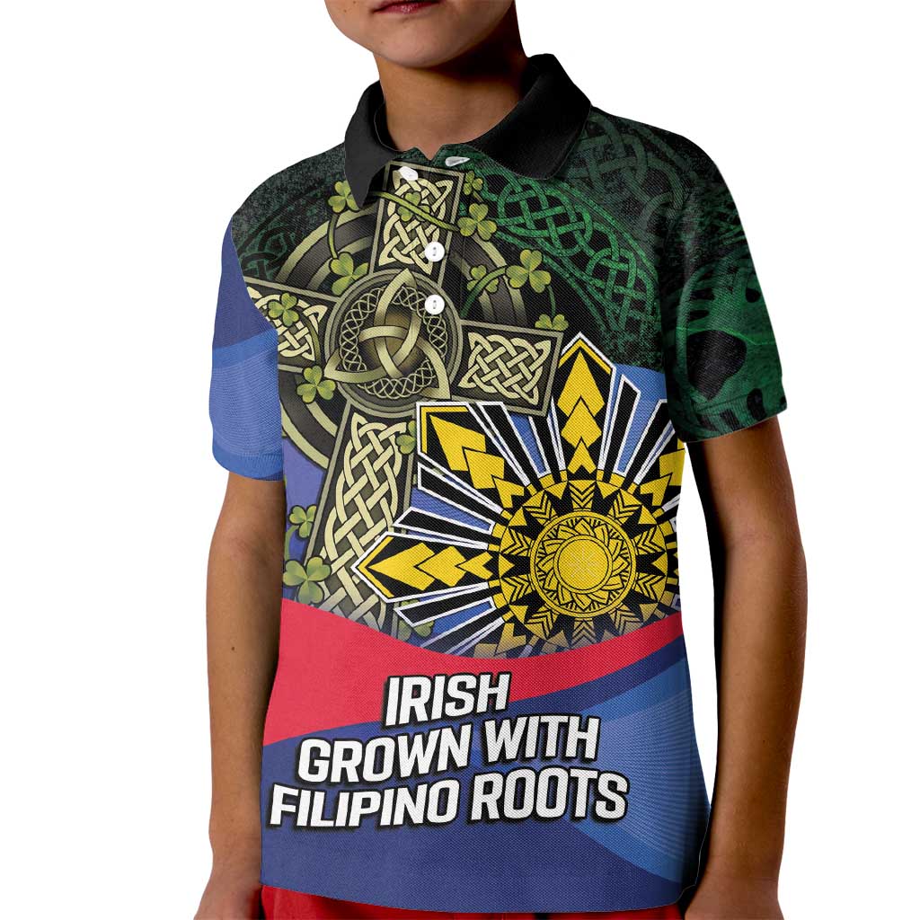 Personalized Irish Grown With Filipino Roots Kid Polo Shirt