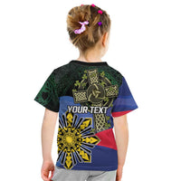 Personalized Irish Grown With Filipino Roots Kid T Shirt