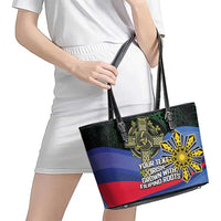 Personalized Irish Grown With Filipino Roots Leather Tote Bag