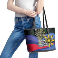 Personalized Irish Grown With Filipino Roots Leather Tote Bag