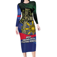 Personalized Irish Grown With Filipino Roots Long Sleeve Bodycon Dress