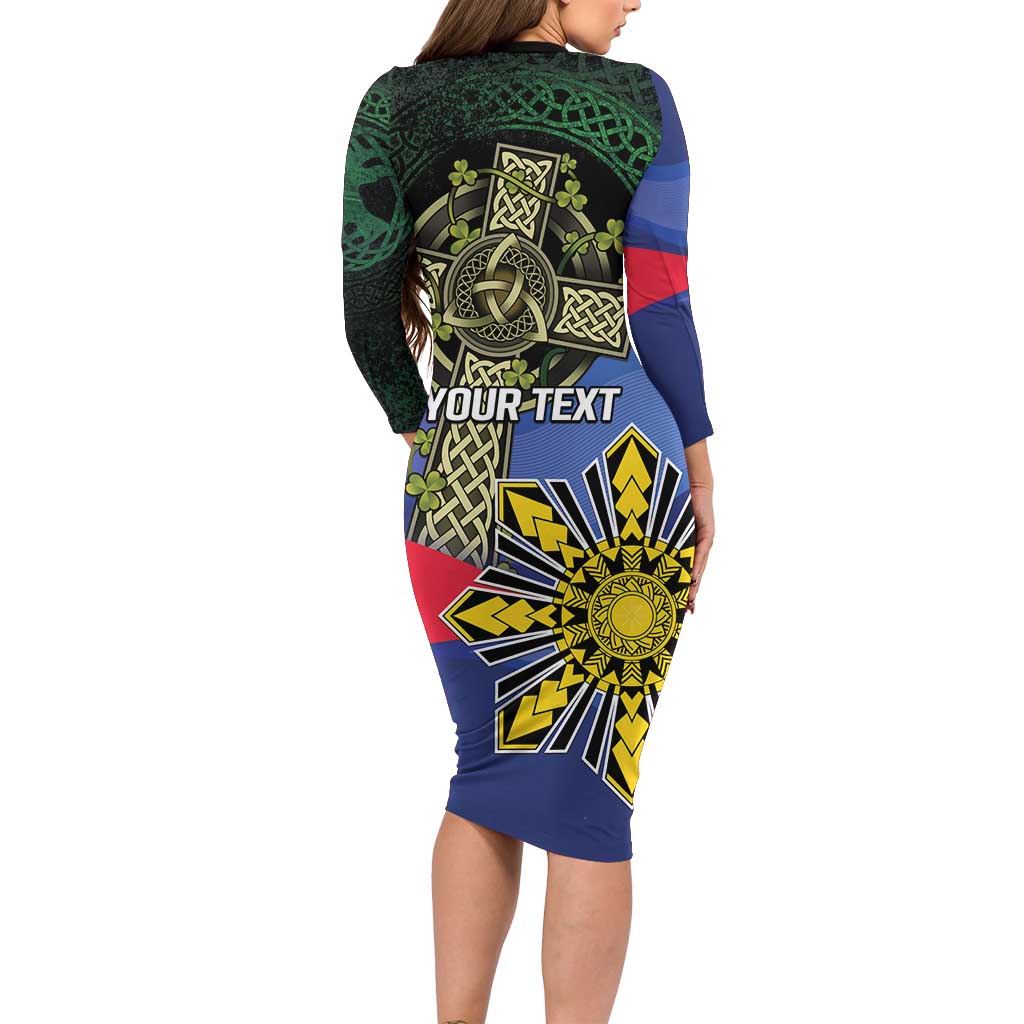 Personalized Irish Grown With Filipino Roots Long Sleeve Bodycon Dress