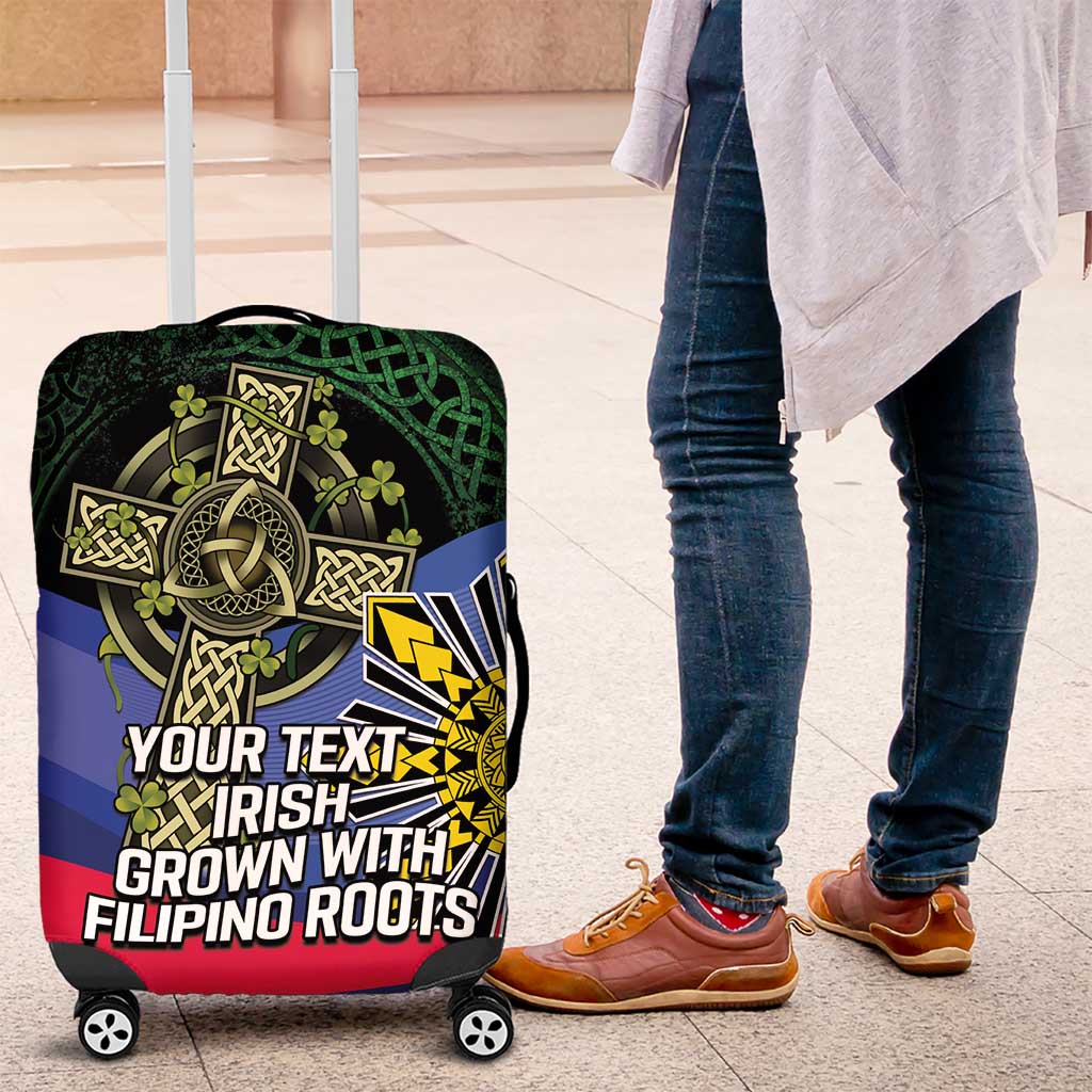 Personalized Irish Grown With Filipino Roots Luggage Cover