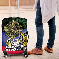 Personalized Irish Grown With Filipino Roots Luggage Cover