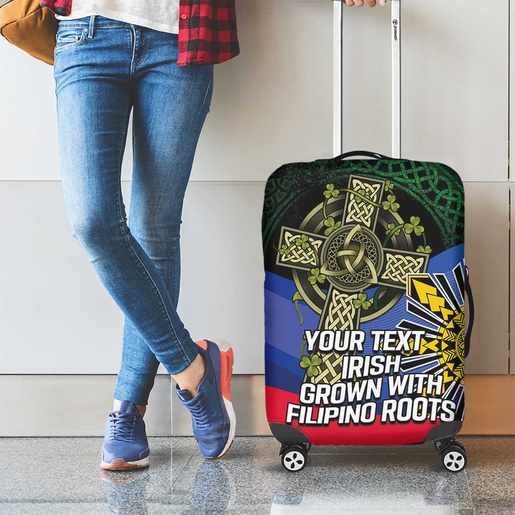 Personalized Irish Grown With Filipino Roots Luggage Cover