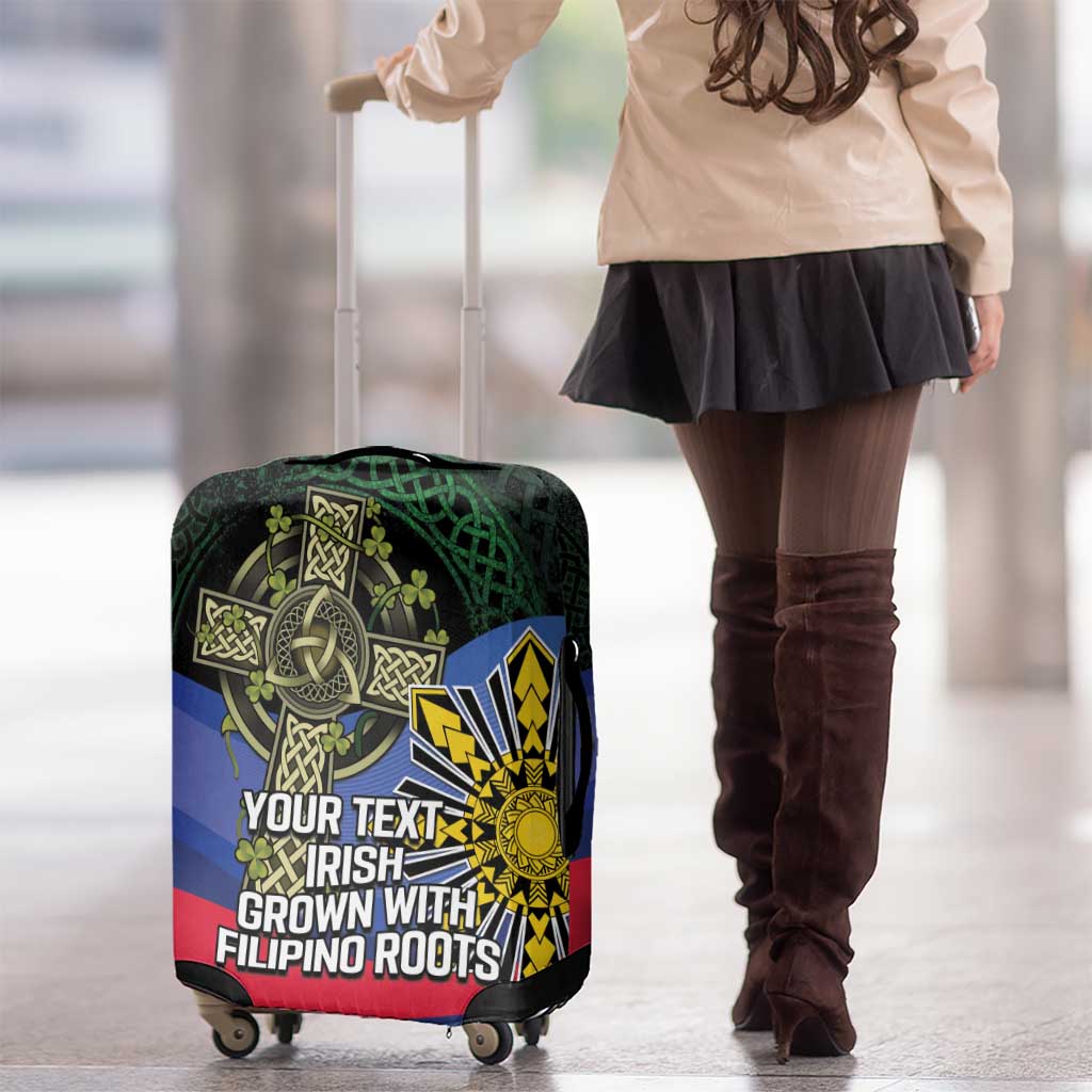 Personalized Irish Grown With Filipino Roots Luggage Cover