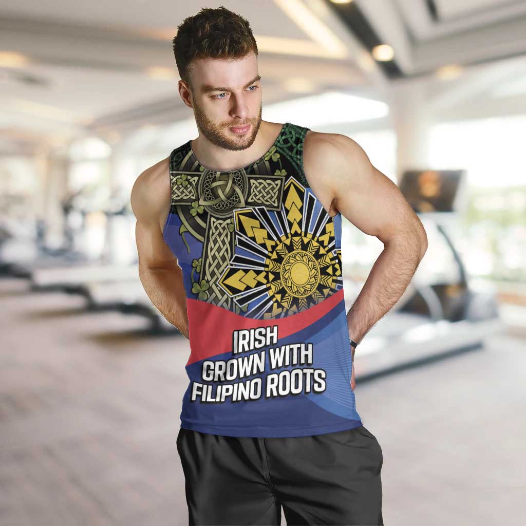 Personalized Irish Grown With Filipino Roots Men Tank Top