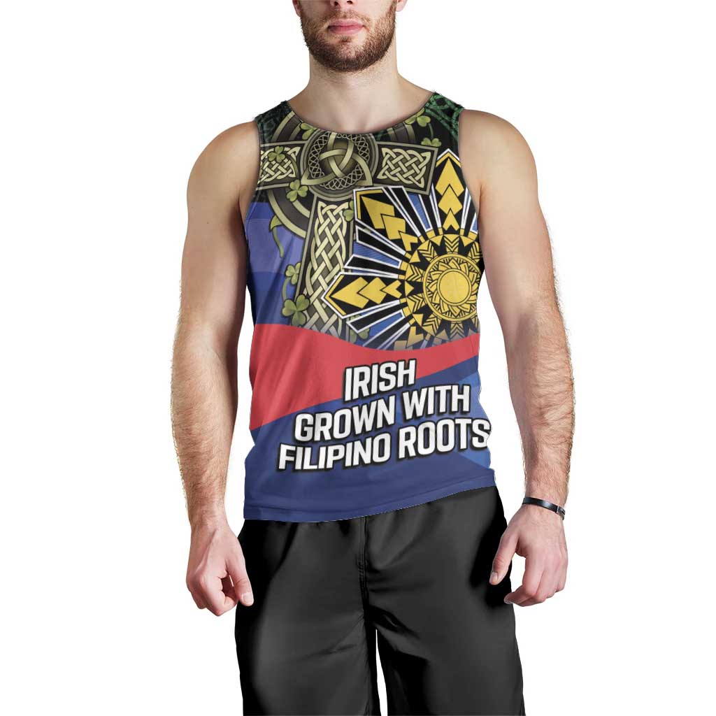 Personalized Irish Grown With Filipino Roots Men Tank Top