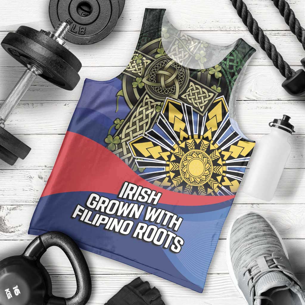 Personalized Irish Grown With Filipino Roots Men Tank Top