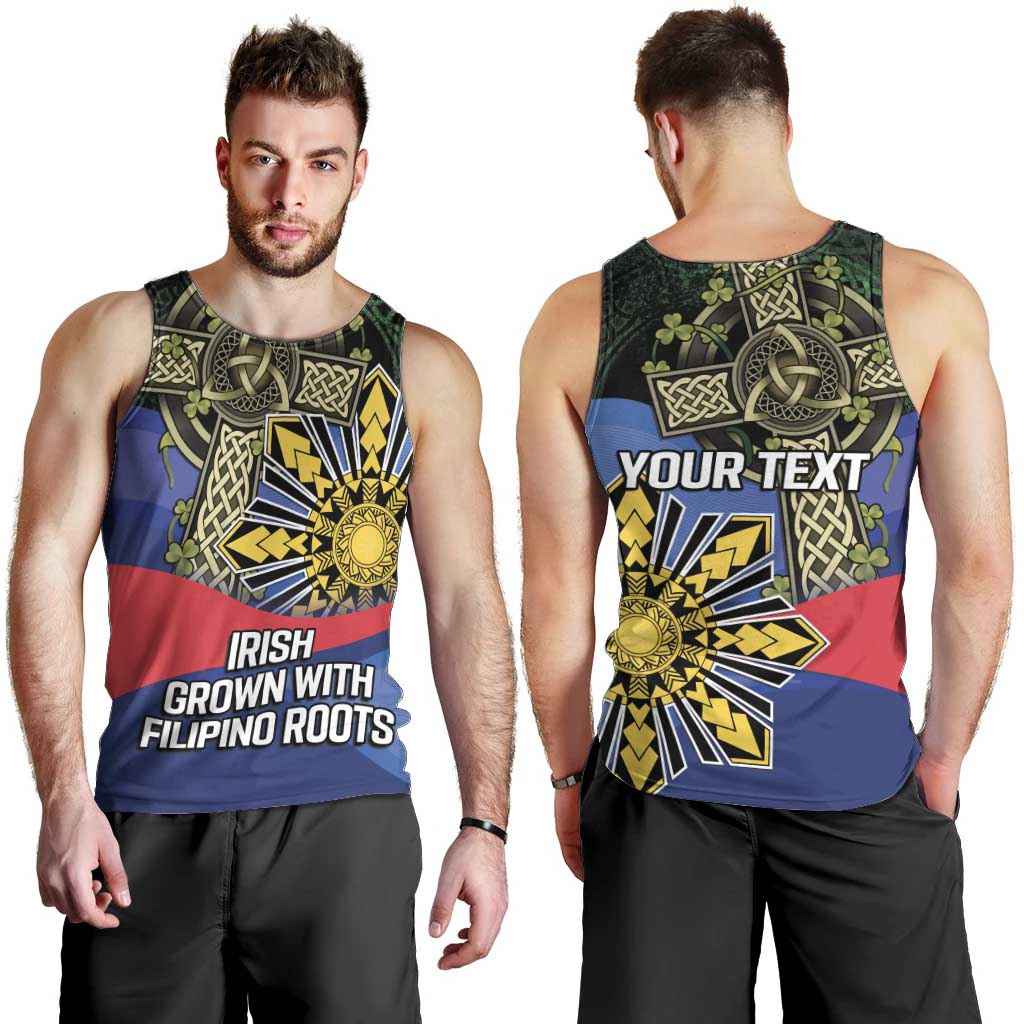 Personalized Irish Grown With Filipino Roots Men Tank Top