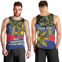 Personalized Irish Grown With Filipino Roots Men Tank Top