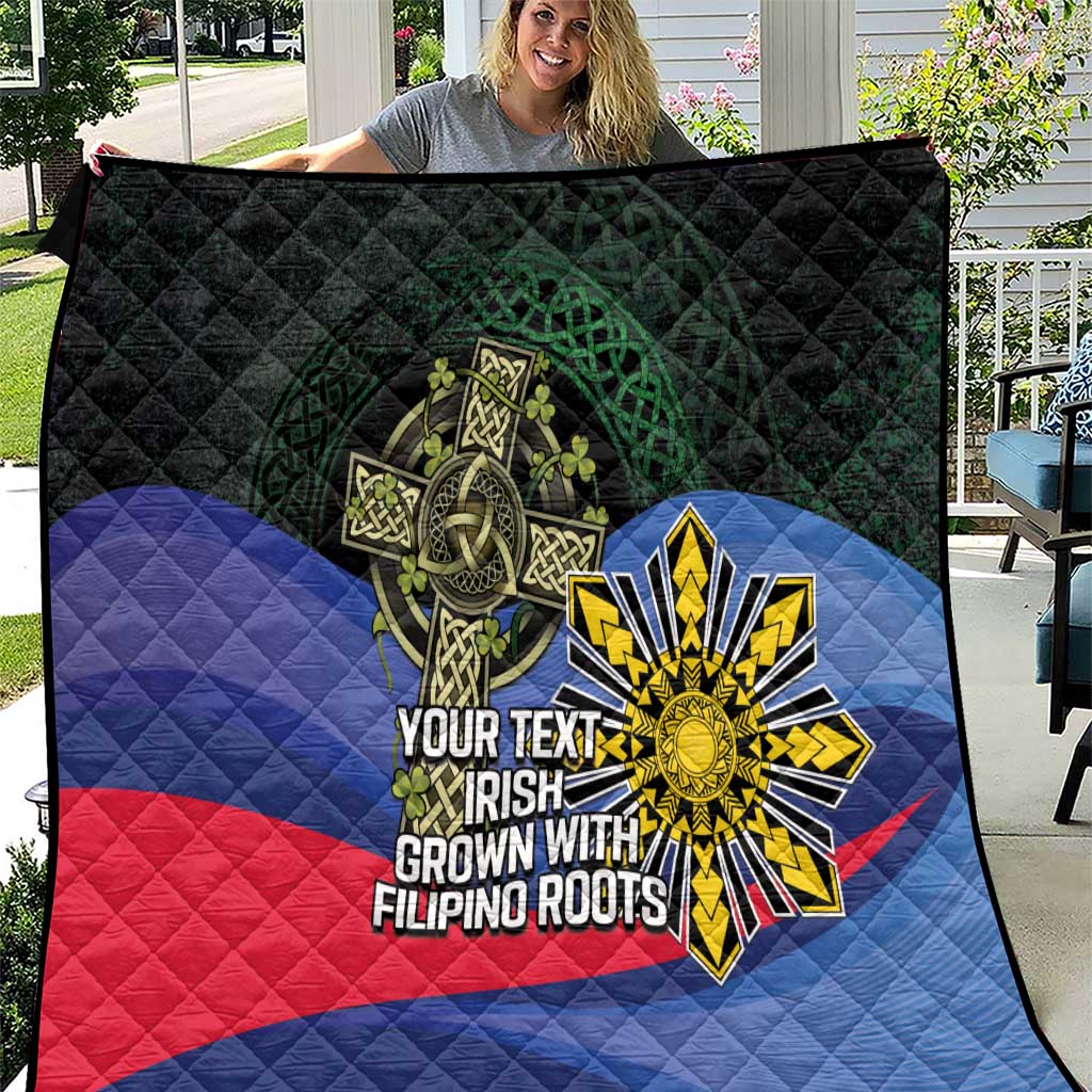 Personalized Irish Grown With Filipino Roots Quilt