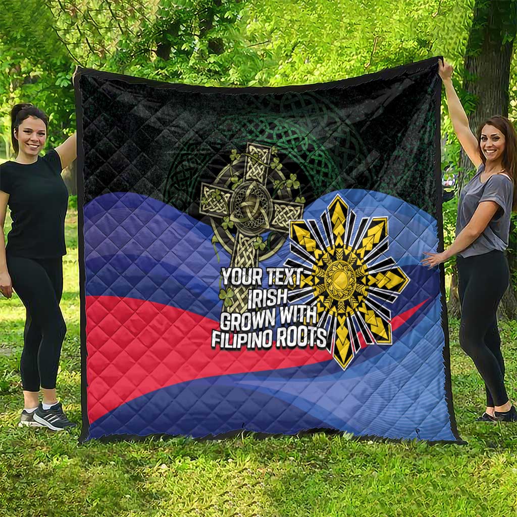 Personalized Irish Grown With Filipino Roots Quilt