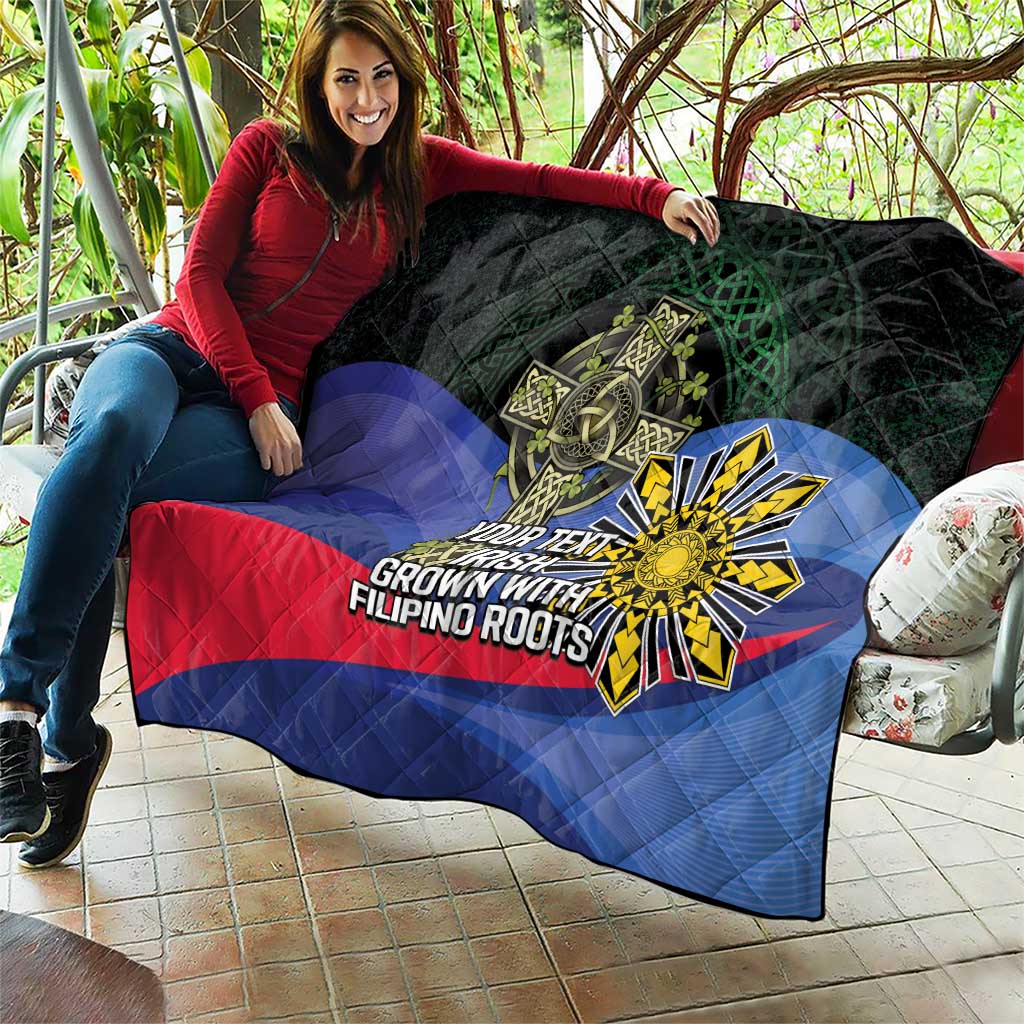 Personalized Irish Grown With Filipino Roots Quilt