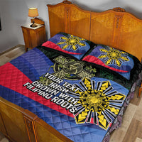 Personalized Irish Grown With Filipino Roots Quilt Bed Set