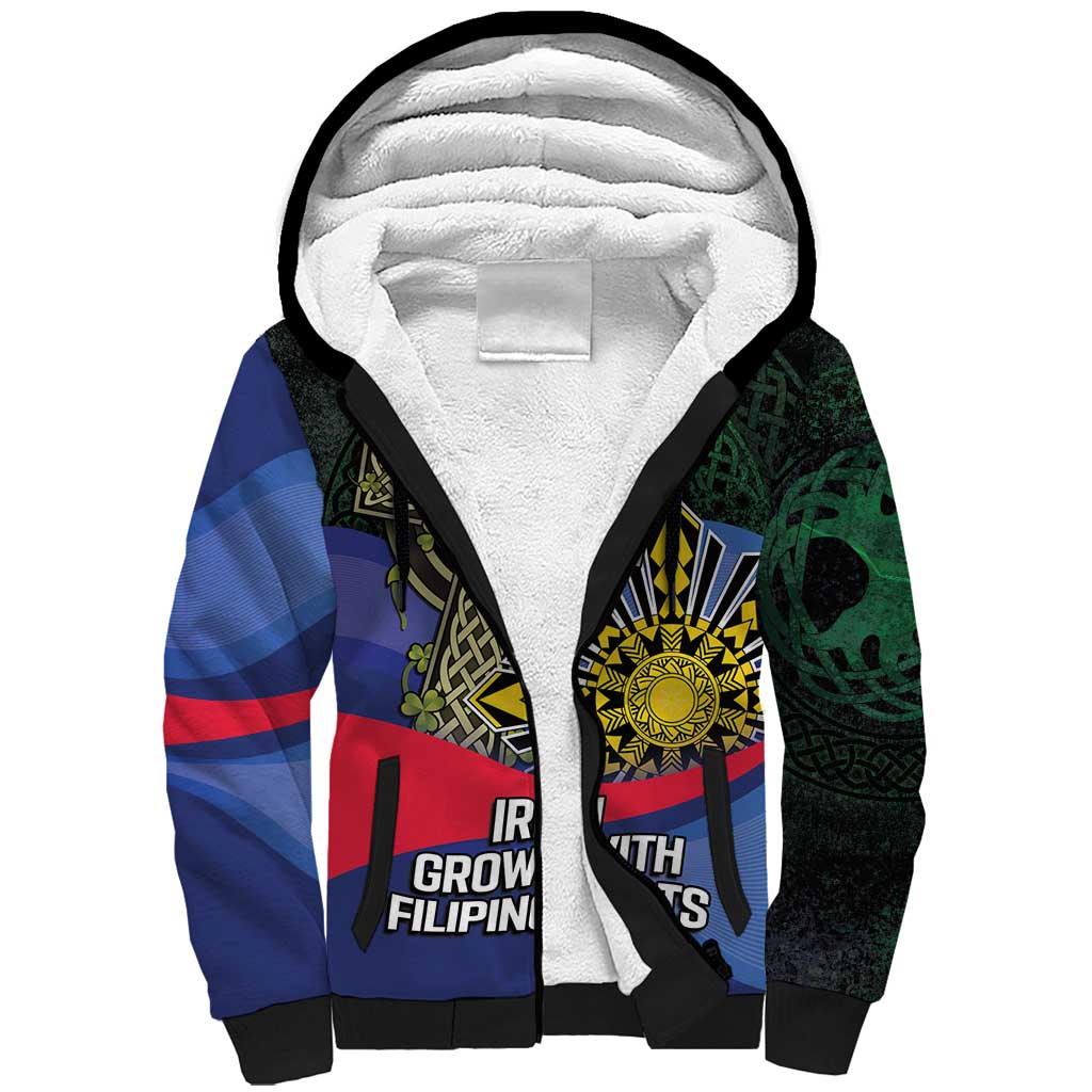 Personalized Irish Grown With Filipino Roots Sherpa Hoodie