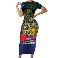 Personalized Irish Grown With Filipino Roots Short Sleeve Bodycon Dress