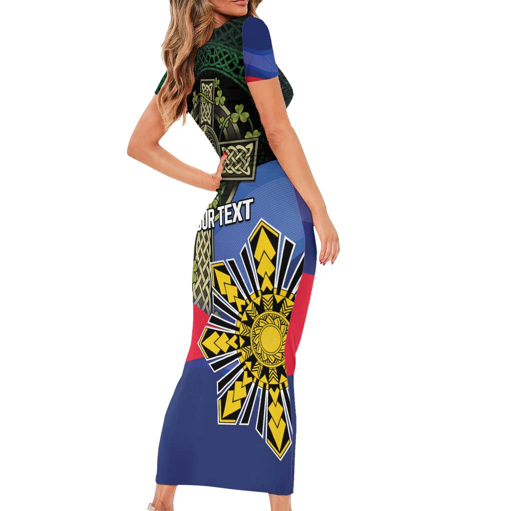 Personalized Irish Grown With Filipino Roots Short Sleeve Bodycon Dress