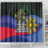 Personalized Irish Grown With Filipino Roots Shower Curtain