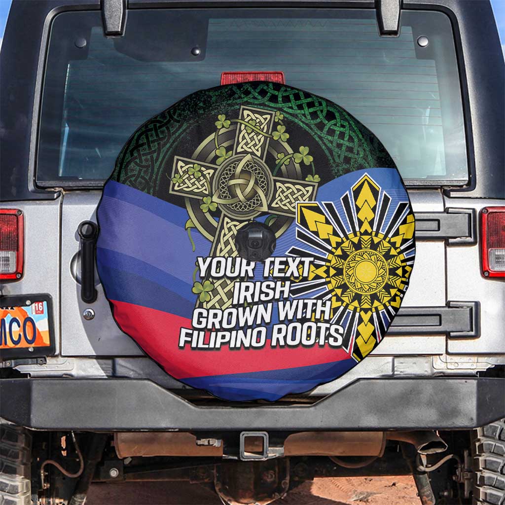 Personalized Irish Grown With Filipino Roots Spare Tire Cover