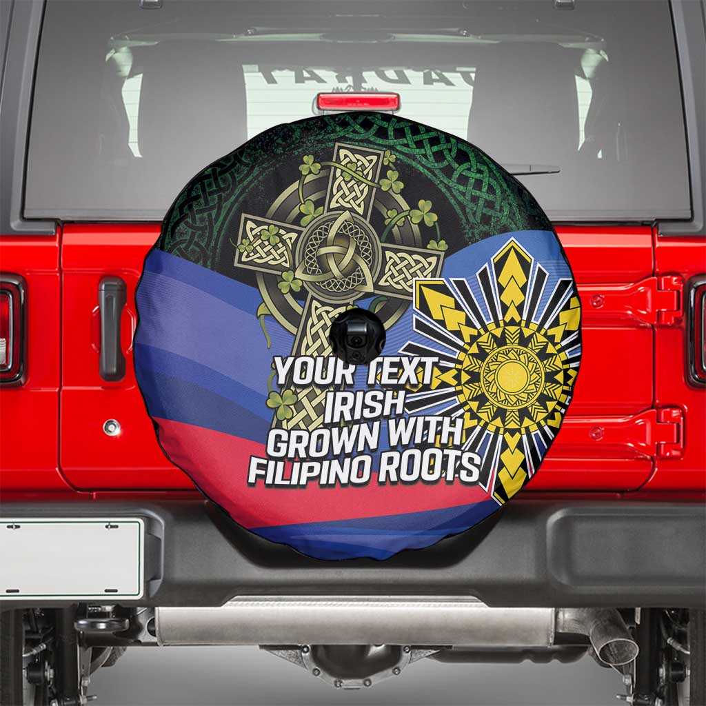Personalized Irish Grown With Filipino Roots Spare Tire Cover