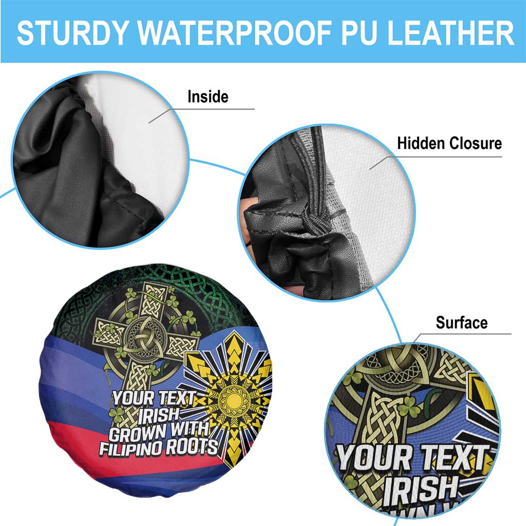 Personalized Irish Grown With Filipino Roots Spare Tire Cover