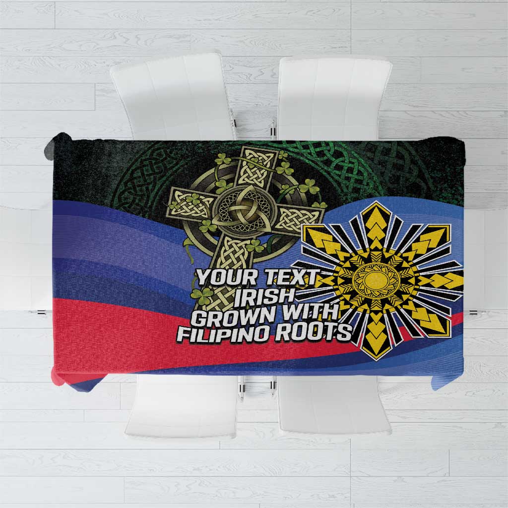 Personalized Irish Grown With Filipino Roots Tablecloth