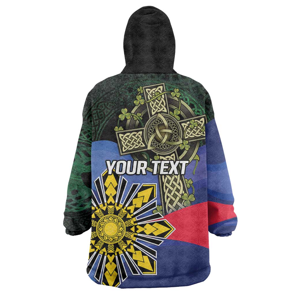Personalized Irish Grown With Filipino Roots Wearable Blanket Hoodie