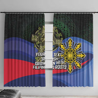 Personalized Irish Grown With Filipino Roots Window Curtain