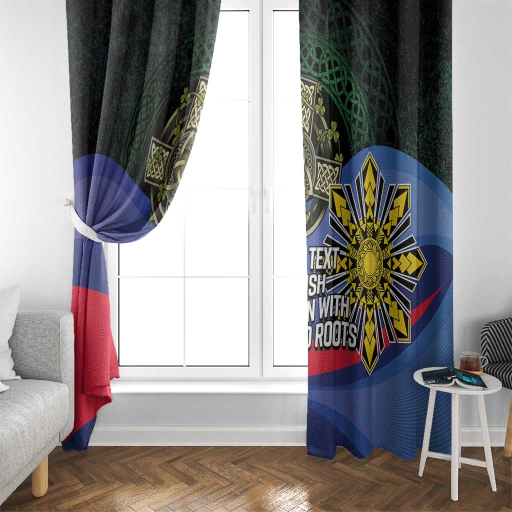 Personalized Irish Grown With Filipino Roots Window Curtain