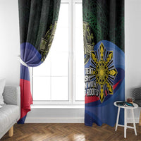 Personalized Irish Grown With Filipino Roots Window Curtain