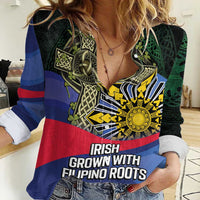 Personalized Irish Grown With Filipino Roots Women Casual Shirt