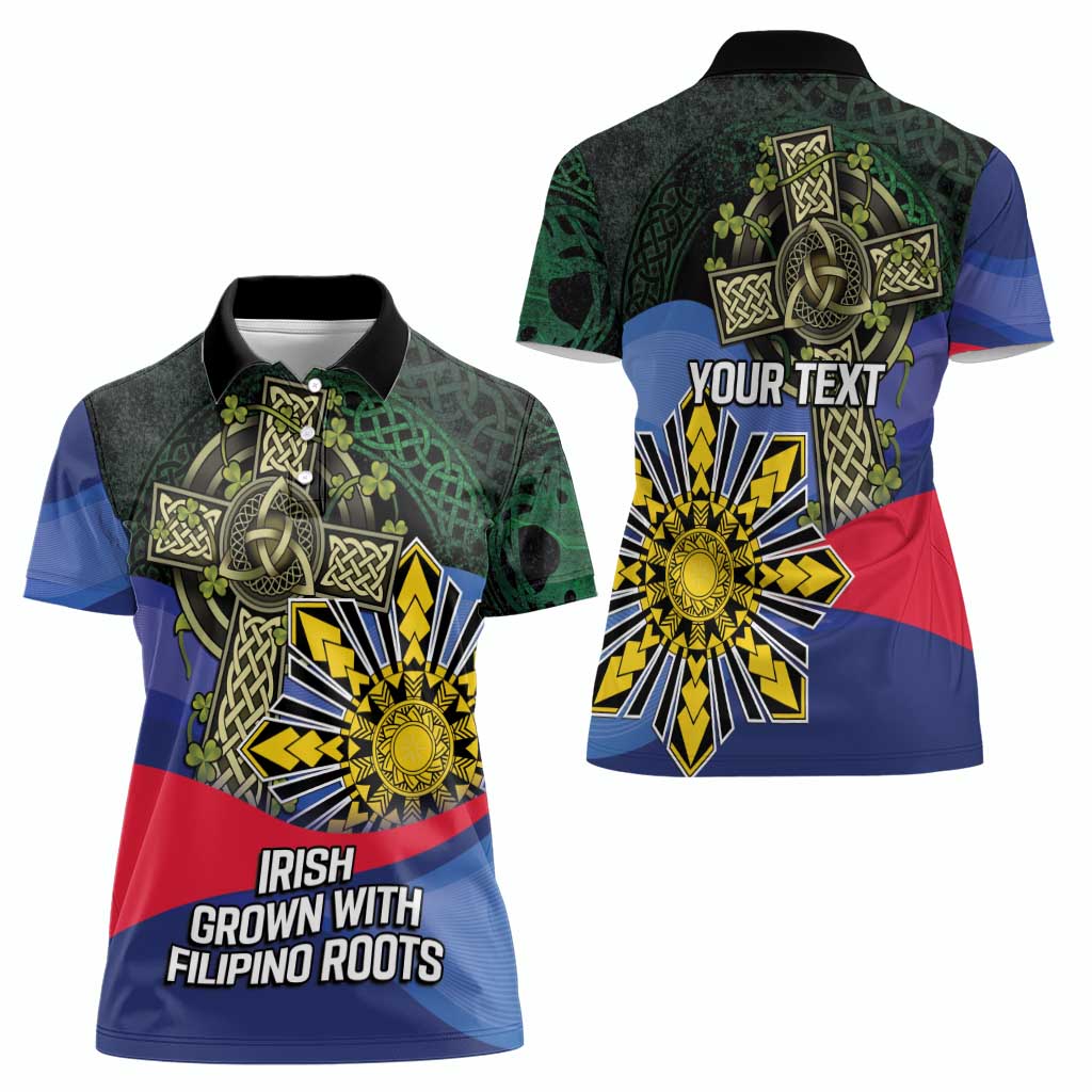Personalized Irish Grown With Filipino Roots Women Polo Shirt